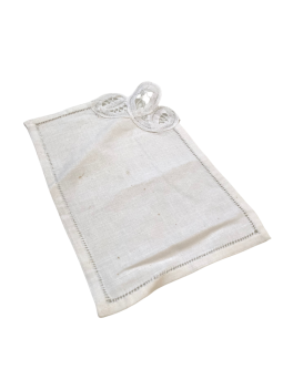 White Linen Handmade Coasters